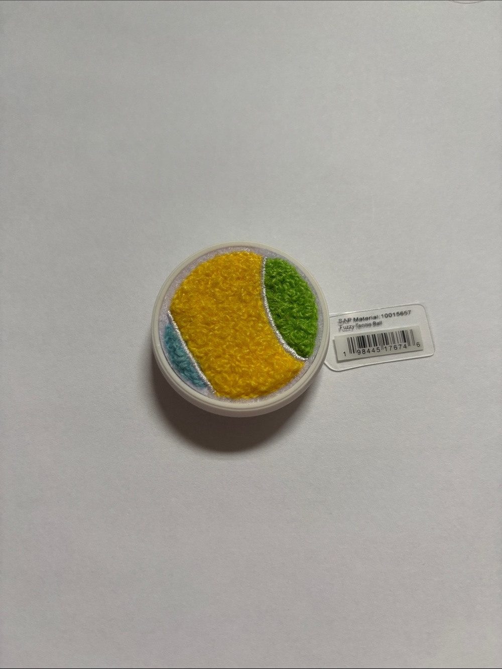 Round Fuzzy Tennis Ball Croc Jibbitz Charm - Yellow, Green, Blue
